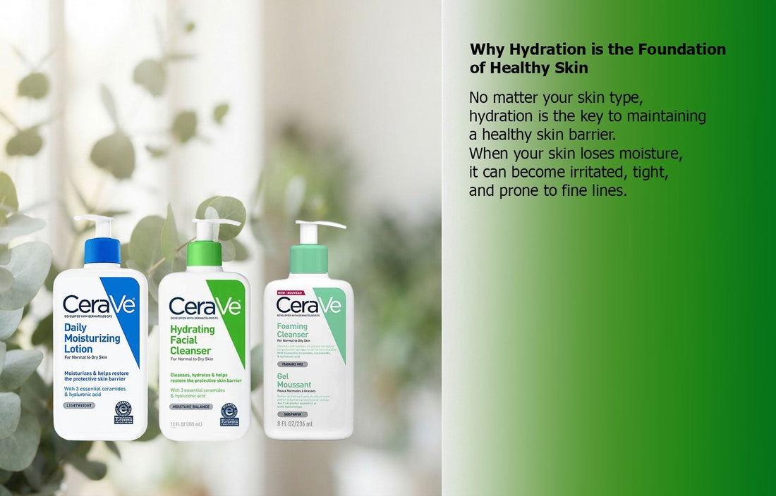 CeraVe hydrating cleanser bottle designed to lock in moisture and protect the skin barrier.