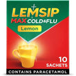 LEMSIP MAX COLD&FLU LEMON SACHETS 10S