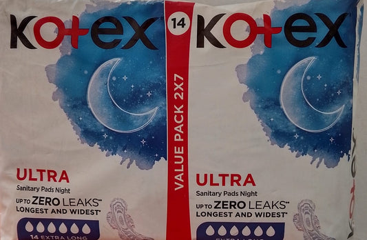KOTEX ULTRA SANITARY PADS DUO NIGHTS 14S EXTRA LONG